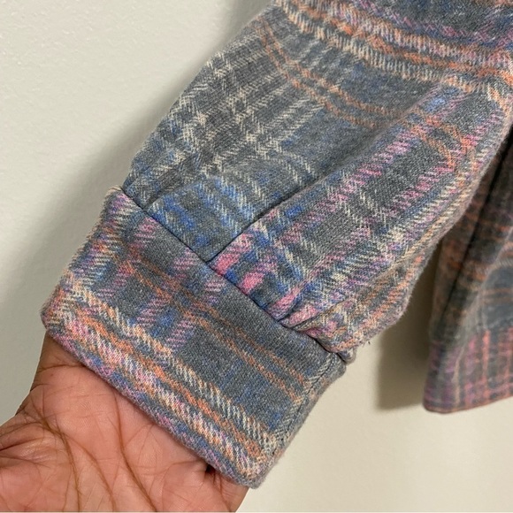 Sundry Sweater Women’s Size Small Pastel Rainbow Plaid Sweater - Picture 7 of 15